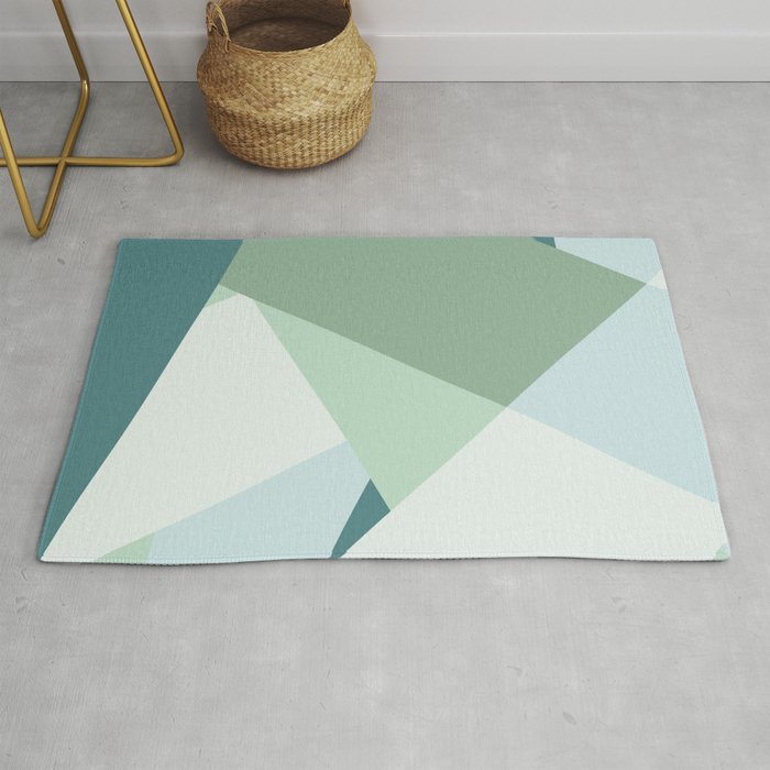 Modern Abstract Beach Color Block Geometric Stripes Blue Green
