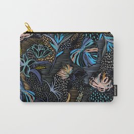 Elegant Floral Pattern With Graphic Elements Carry-All Pouch