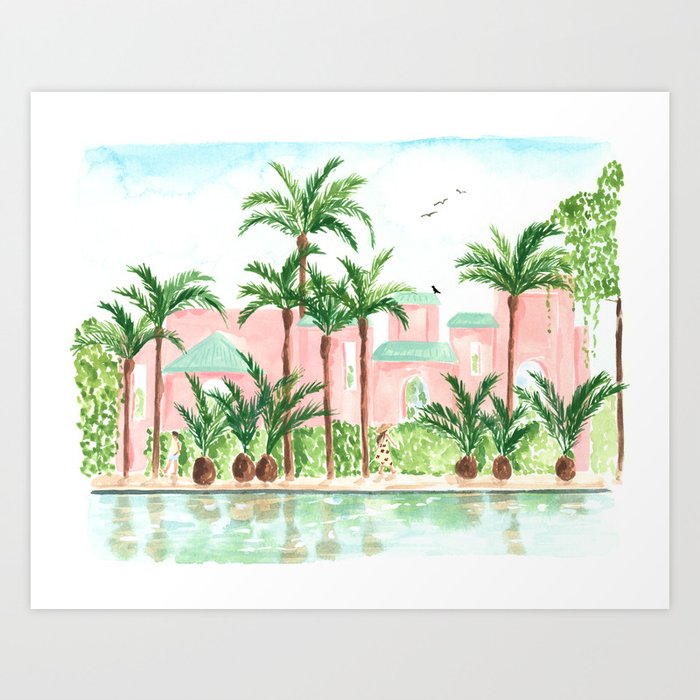 Pink Hotel Art Print