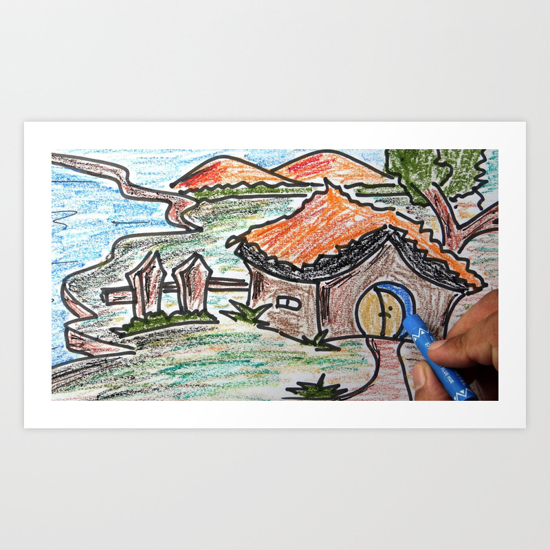 Best Pencil Painting Of Village Nature Colourful Scenery For Kids With Wax Colour Pencil Drawing Ste Art Print By Gouravart Society6 Here you can explore hq pencil drawing transparent illustrations, icons and clipart with filter setting like size, type, color etc. best pencil painting of village nature colourful scenery for kids with wax colour pencil drawing ste art print by gouravart