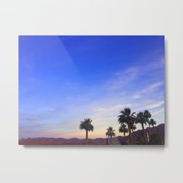 Old Motels, New Dreams Metal Print | Desert, Scenic, Other, Psychedelic, Mountains, Digital, Palmtrees, Nature, Photo, Sunset 