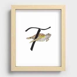 T is for Turtle Recessed Framed Print