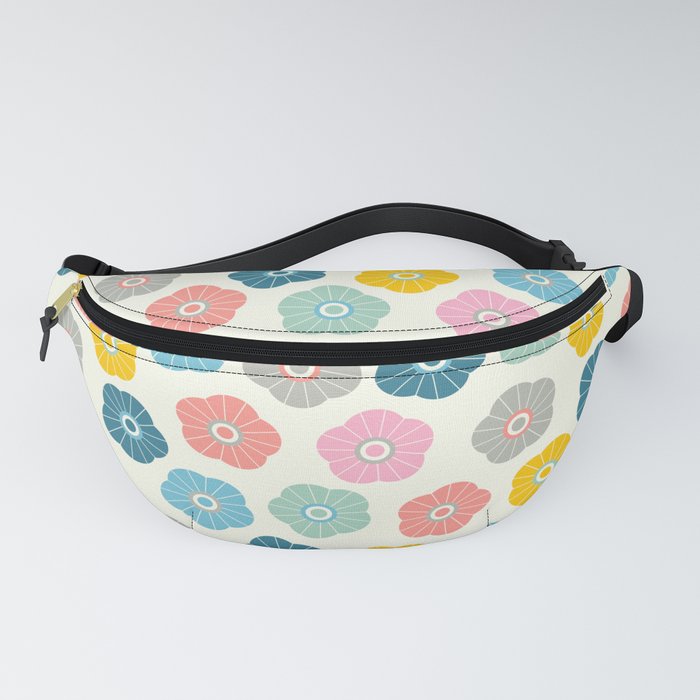 SPRING DAISIES FLORAL PATTERN with CREAM BACKGROUND Fanny Pack