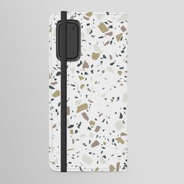 Beige Mid Century Modern Abstract Terrazzo  Android Wallet Case