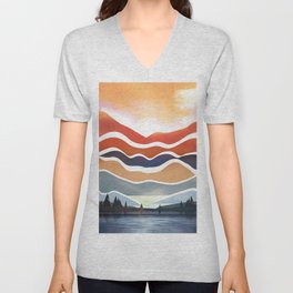 Abstract Landscape No5 V Neck T Shirt