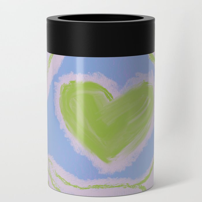 Heart in Hands, Hot Purple, Center Love in Our Communities  Digital Screenprint Can Cooler