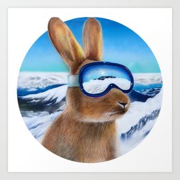 Ski Bunny Art Print