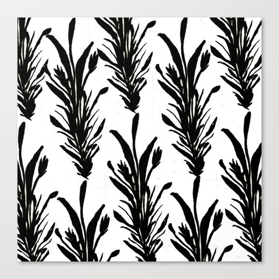 Black Leaves Canvas Print