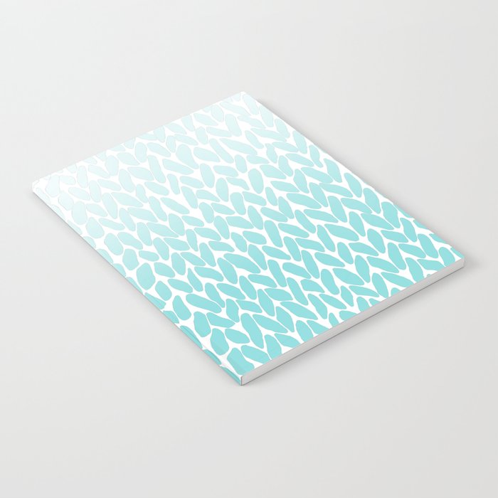 Hand Knitted Ombre Teal Notebook