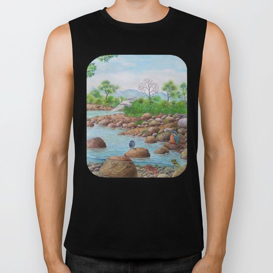 A Day of Forest(7). (the river ecosystem) Biker Tank