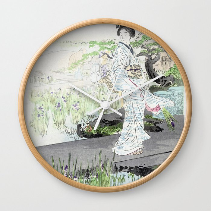 Iris Garden Wall Clock