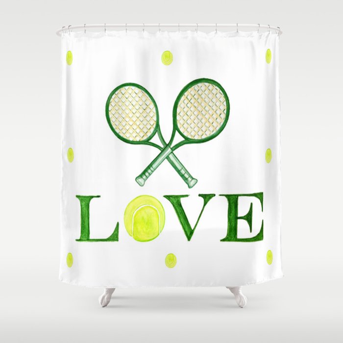 TENNIS LOVE Shower Curtain