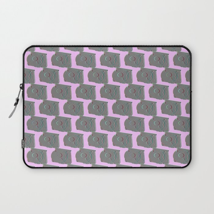Psychedelic Record Player with Lavender backdrop Laptop Sleeve