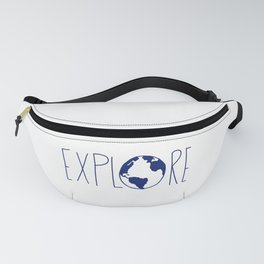 Explore the Globe x Ocean Blue Fanny Pack