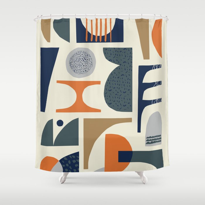 Mid century III Shower Curtain