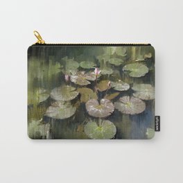 Lotus Pond 3 Carry-All Pouch | Landscape, Painting, Digital, Nature 
