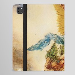 “St Micheal Vanquishing Satan” by Gustave Moreau iPad Folio Case