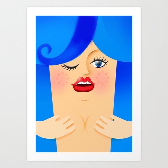 Lola Blue Art Print