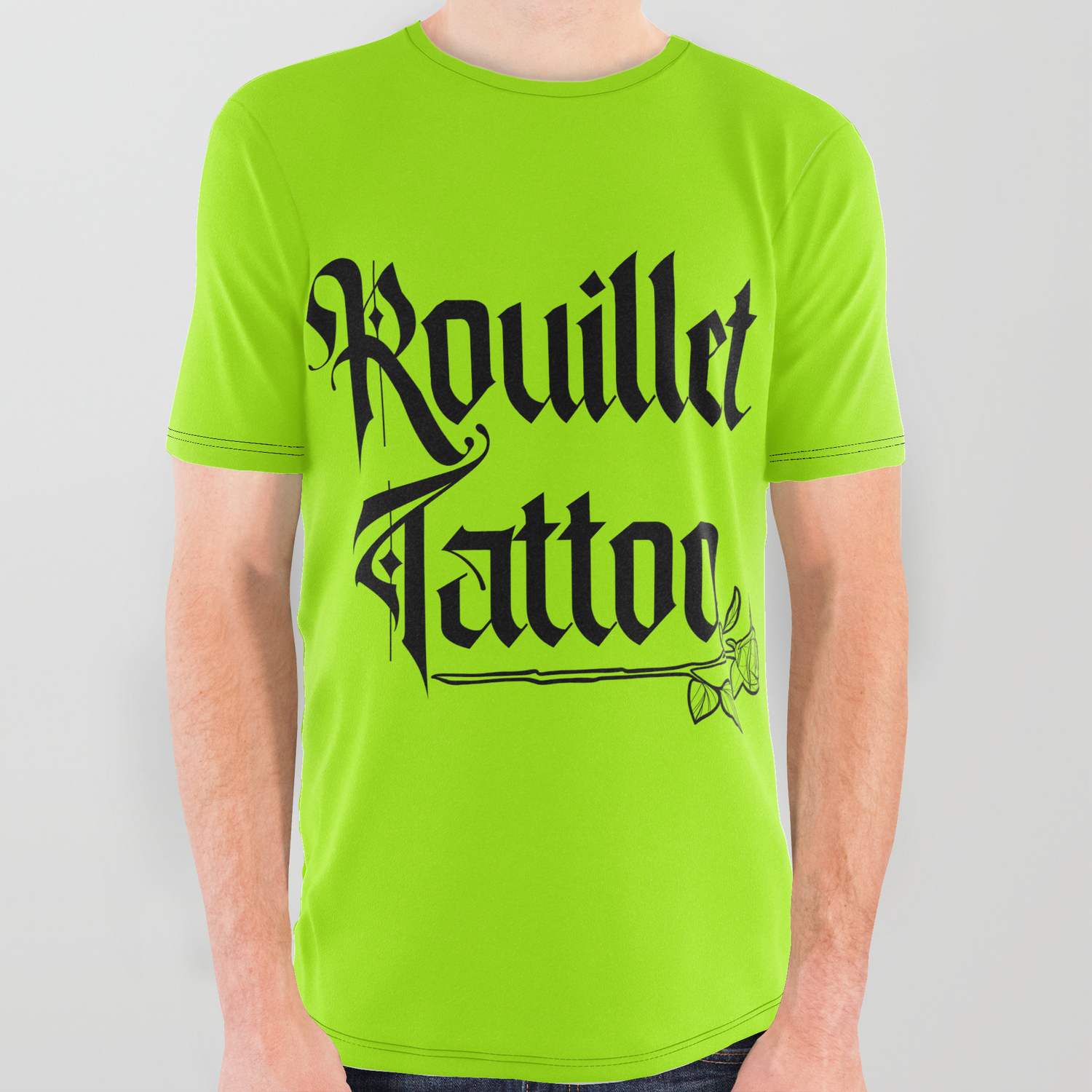 neon green graphic tee