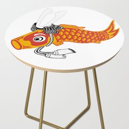 Japanese style with carp tattoo and samurai Side Table