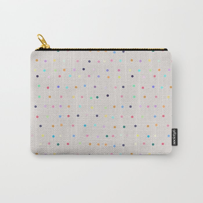 confetti dots on grey Carry-All Pouch