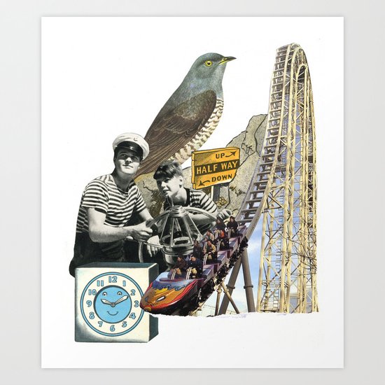 Navigate The Roller Coaster Ride Of Life Art Print