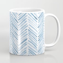 Baby blue watercolor herringbone  Coffee Mug