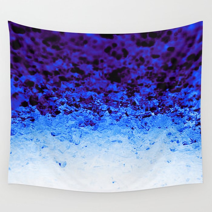 Indigo Blue Crystal Ombre Wall Tapestry