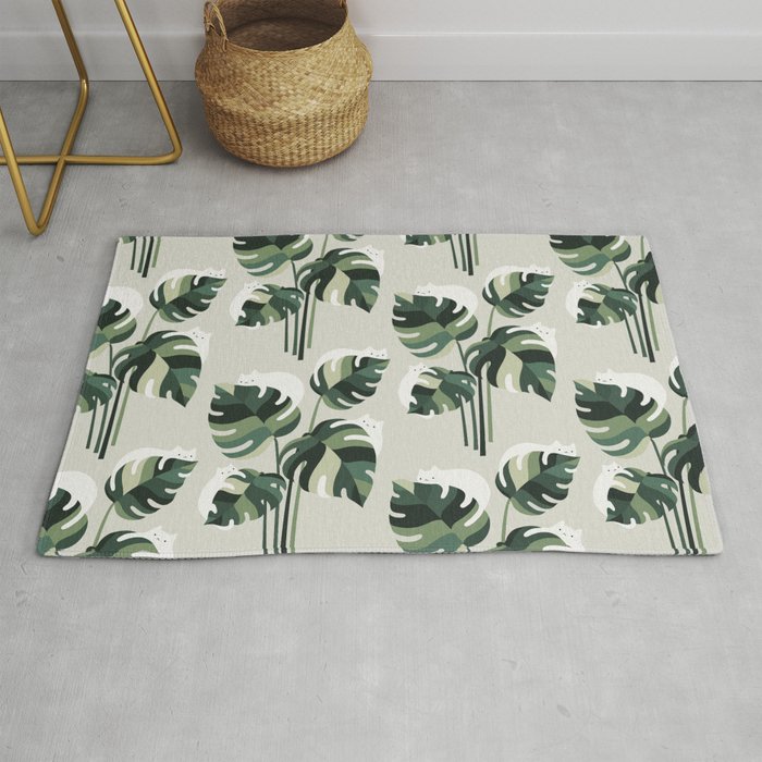 Cat and Plant 11 Pattern Rug