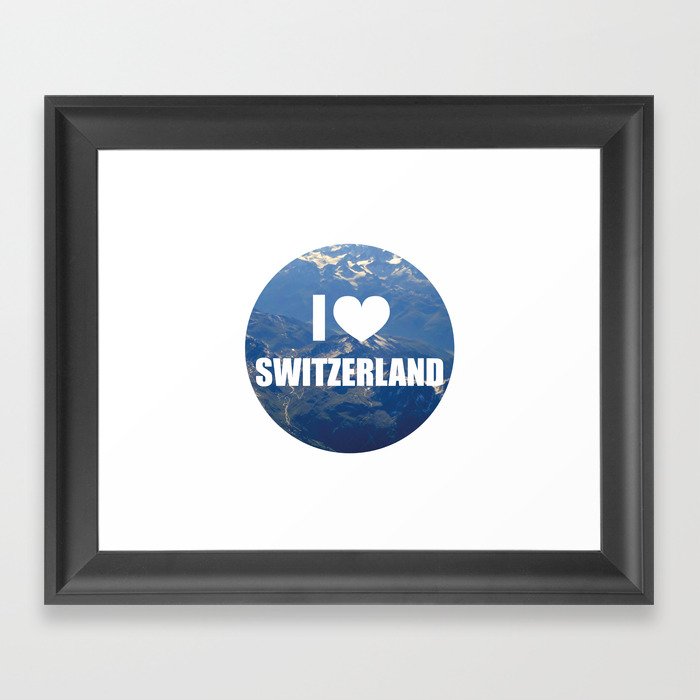 I Love Switzerland Framed Art Print