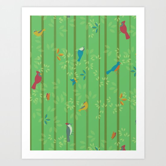 Hello Birdies Art Print