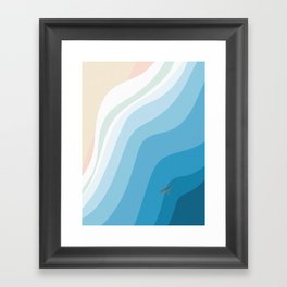 Shark Beach  Framed Art Print