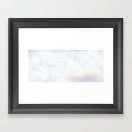 Blue white cloudy watercolor background Framed Art Print