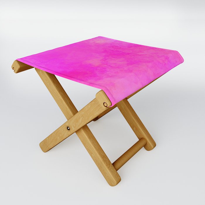 Bright pink background Folding Stool