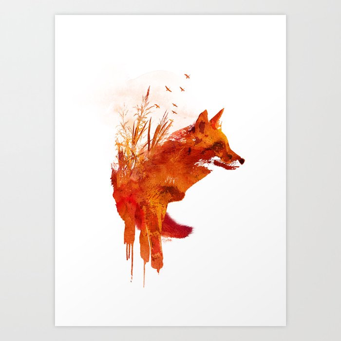 Entdecke jetzt das Motiv PLATTENSEE FOX von Robert Farkas als Poster bei TOPPOSTER