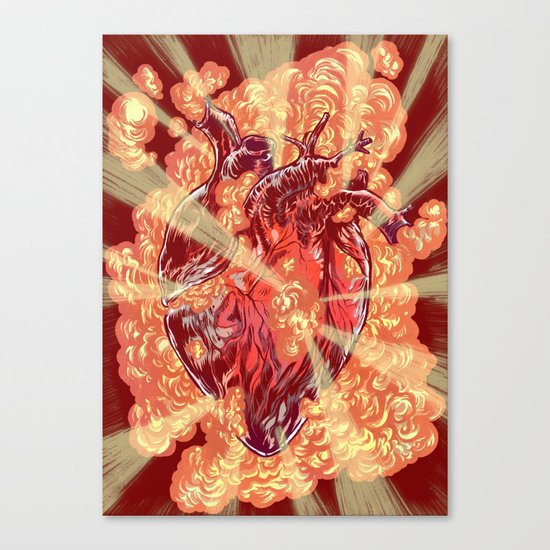 Heart Explosion Canvas Print