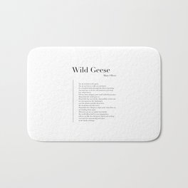 Wild Geese Bath Mat | Symbolism, Travel, Writer, Poetry, Text, Poet, Verse, Literary, Graphicdesign, Meaning 