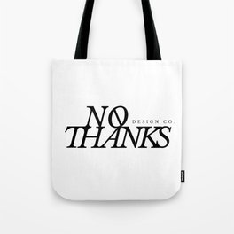 No Thanks Design Co. Logo - Black Tote Bag
