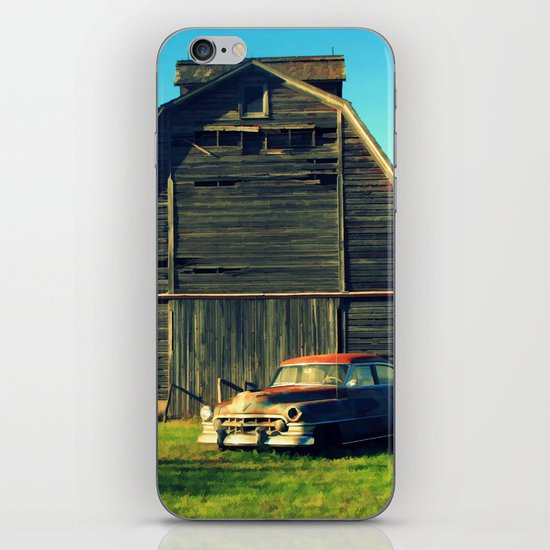 1950 Cadillac & Barn iPhone & iPod Skin