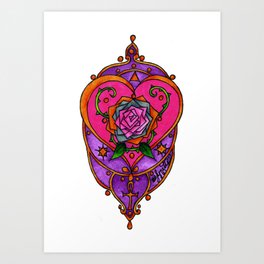 Sacred Heart Space Art Print | Heartspace, Healing, Women, Roses, Painting, Feminine, Magdalene, Roseheart, Goddessrising, Divinefeminine 