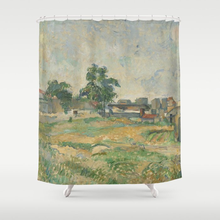Paul Cézanne - Landscape near Paris Shower Curtain