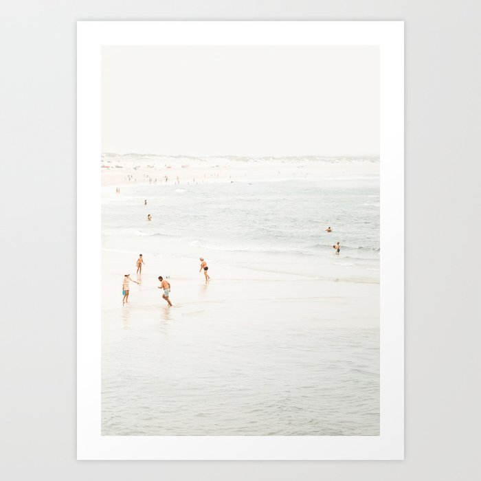 At the Beach fourteen  (part two of a diptych) - Minimal Beach and Ocean photography Art Print