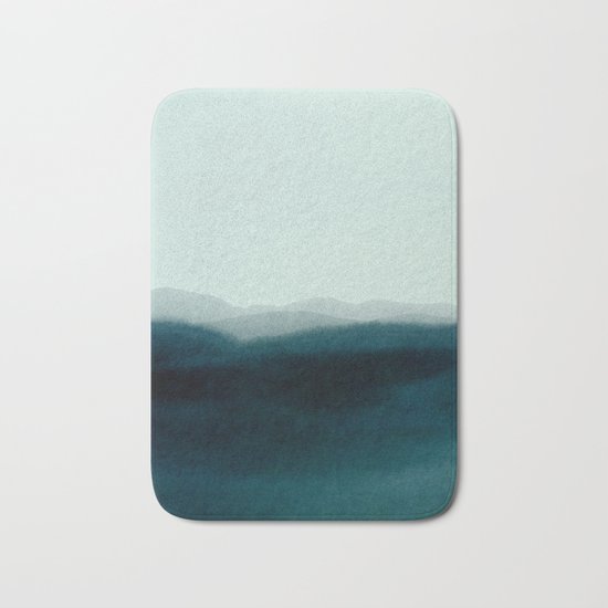 morning mist scenery Bath Mat