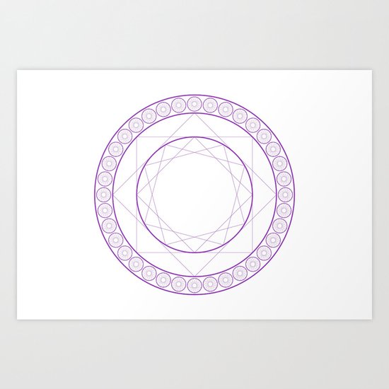 Anime Magic Circle 2 Art Print