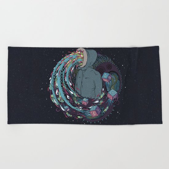 Mind Eruption Beach Towel