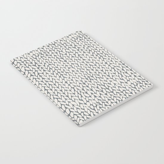 Hand Knit Grey Notebook