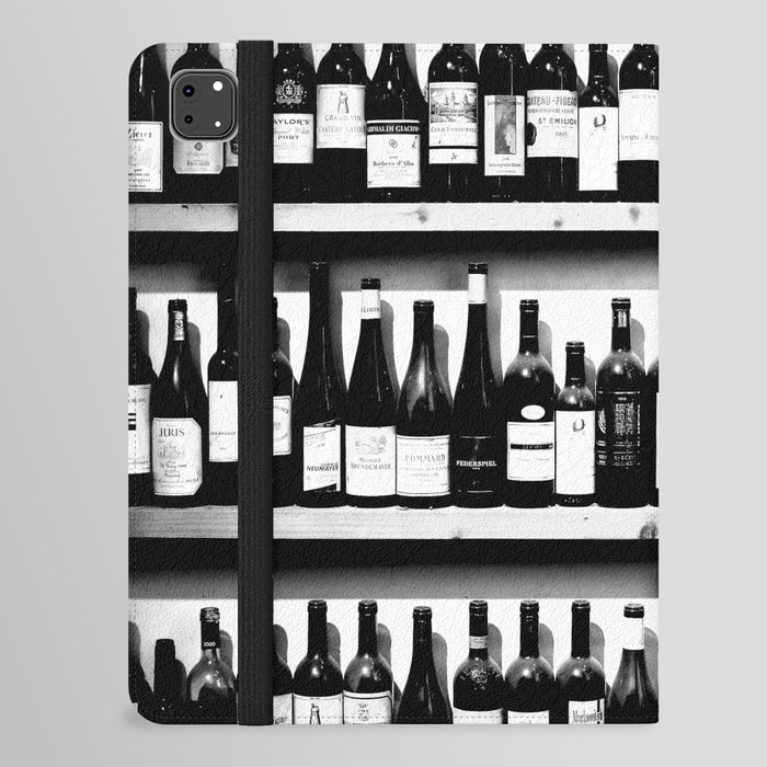 Wine Bottles in Black And White #decor #society6 #buyart iPad Folio Case