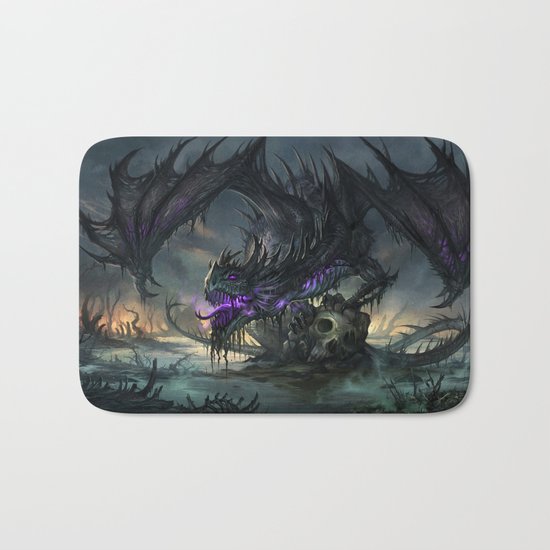 Black Dragon Bath Mat