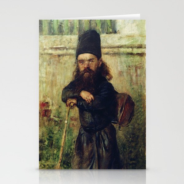  Konstantin Yegorovich Makovsky Oil Painting - A Dwarf Monk Stationery Cards