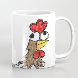 Silly Chicken Coffee Mug | Chicken, Cute, Illustration, Animal, Silly, Painting, Funny, Nature, Flowers, Chic 